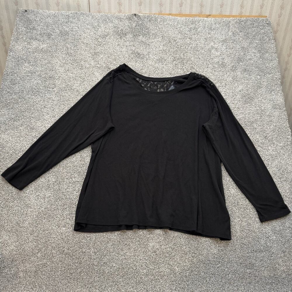 Faded Glory Top Plus 4X Dark Romantic Goth Lace Casual Chic Minimalist Layering